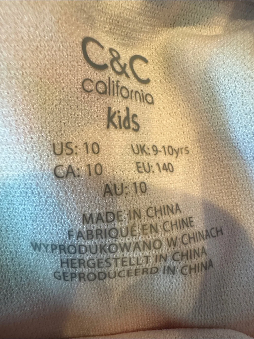 Like New - C&C California Tropical Floral 3-Piece Girls Swim Set, Size 9-10